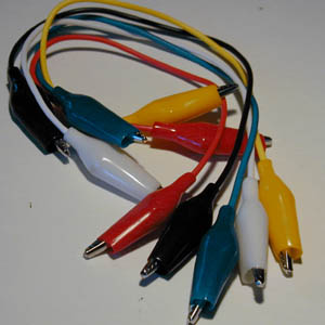 Jumper lead sets: (crocodile clips ends): Pk/10   (TS0132)