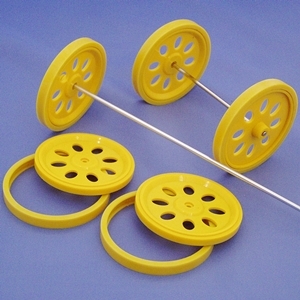 Wheels 70mm with tyre (Pk/100)  (TS0322)