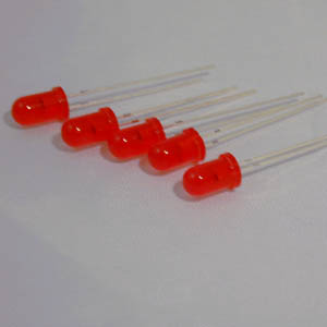 LED. 5mm Flashing Red 5mm dia.ea. (TS0740)