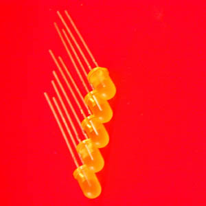 LED. 5mm Flashing Amber 5mm ea.  (TS0743)