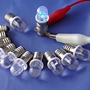 LED. Globe RGB (Red-Blue-Green)  E10 MES 3Volt Each   (TS0752)