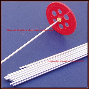 Axle: Precision, aluminium alloy 268 x 3.00 mm Pk/20  (TS0854)