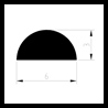 Carbon Fibre semicircular section 1000xD6.0x3.00mm ea (TS2519)